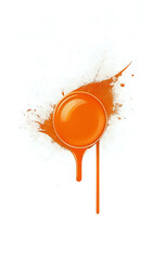 White background with abstract orange color