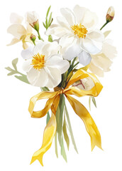 Poster - PNG Elegant floral bouquet illustration