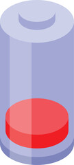 Poster - Battery is running low on power, as indicated by the red indicator