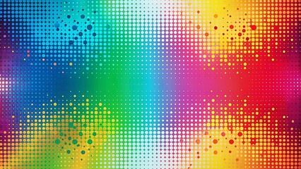 Abstract colorful halftone gradient pattern with splatter, digital, art,vibrant, design, texture, background, abstract