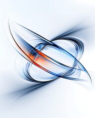 Wall Mural - Futuristic abstract shapes with an organic and holographic design, ethereal reflections and perfect symmetry, creating a surreal sci-fi feel, copy space for text, more clarity with clear light and
