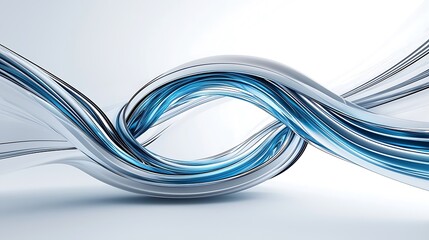 Wall Mural - Futuristic abstract shapes with a holographic and organic design, ethereal reflections and perfect symmetry, designed by a professional for sci-fi concepts, copy space for text, more clarity with