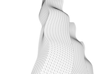 Wall Mural - abstract linear design vector drawing