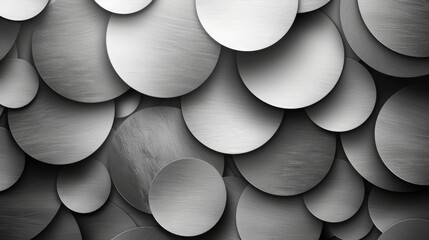 Wall Mural - Abstract Metal Circles Background