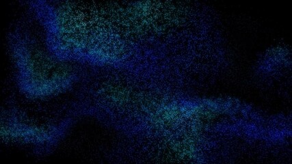 Wall Mural - blue particle undulate abstract 4k loop features gradient blue particles moving and shifting against