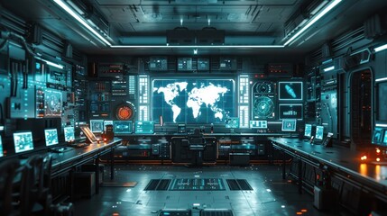 Poster - Futuristic Control Room