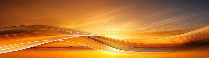 Poster - Golden light cascading from the sun, blending softly with the sky, representing the gentle release of life s energy, copy space for text, more clarity with clear light and sharp focus, high detailed