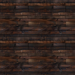Wall Mural - seamless wooden pattern. dark rustic boards, tileable wood background