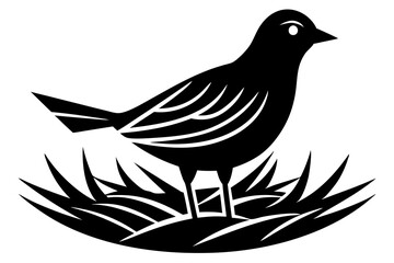 bird silhouette illustration on white background.