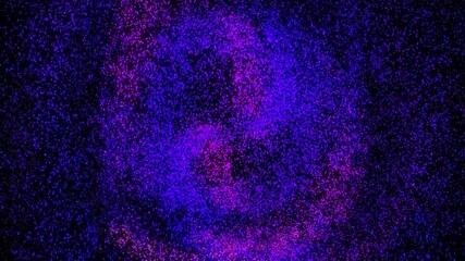Wall Mural - purple pink particle swirl 4k loop features purple and pink particles swirling in circles in a loop.