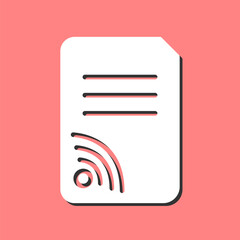 Wall Mural - Wifi Documents Vector Icon