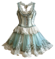 Poster - PNG  Elegant vintage lace corset dress