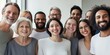 © Andrii Zastrozhnov - A group of people are smiling for the camera. The group is diverse, with people of different ages and races. Scene is happy and friendly, as everyone is posing together and enjoying the moment