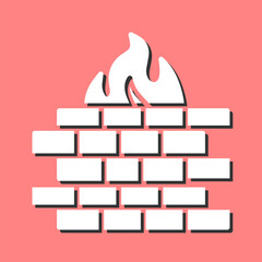 Sticker - firewall Vector Icon