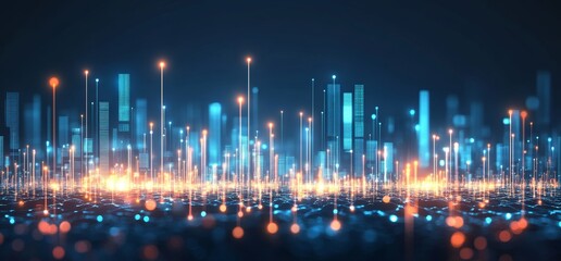 Poster - Using the Metaverse digital cyber world technology as part of the dashboard interface with the real world and virtual world overlapping, the businessman has been successful in working with his team