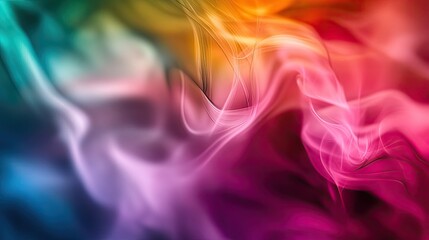 Poster - Colorful abstract background with blurred shapes and smooth transitions. Plenty of copy space in the middle.