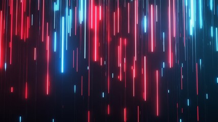 Poster - The Abstract Background of Digital Data, Analyzing and Accessing Digital Data, Digital Cyberspace with Particles, and Network Connections to Digital Data, 3D Rendering in Digital Data