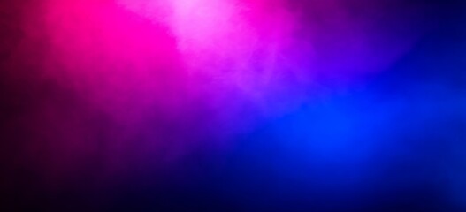 Poster - An abstract design banner poster with a dark grainy gradient background, purple red orange blue and black colors