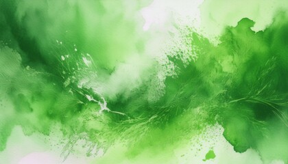 Wall Mural - Green watercolor abstract background for your design. Abstract h