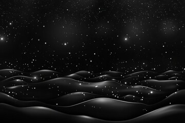 Poster - Infinite Silver Wave futuristic background with low poly wire created with generative AI.