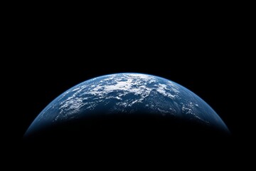 Wall Mural - a cinematic shot of planet earth with clouds and a space background.