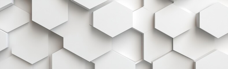 Poster - Abstract geometric backdrop with copy space, white hexagonal background on a widescreen, or hexagonal background on a portrait screen