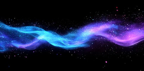 Poster - Abstract background of blue light beams and glowing rays of light on black background