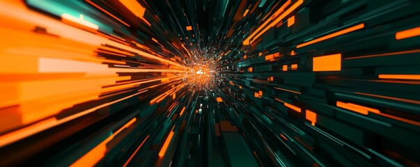 Poster - an abstract digital background suitable for technological processes, neural networks, stock, digital