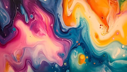 Wall Mural - A seamless illustration of colorful fluid art