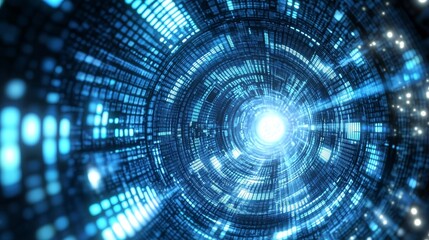 Poster - It offers a representation of the beauty and complexity of technology in an abstract form. It was generated by stock.