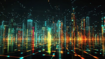 Poster - Creating digital backgrounds for tech AI data audio graphics