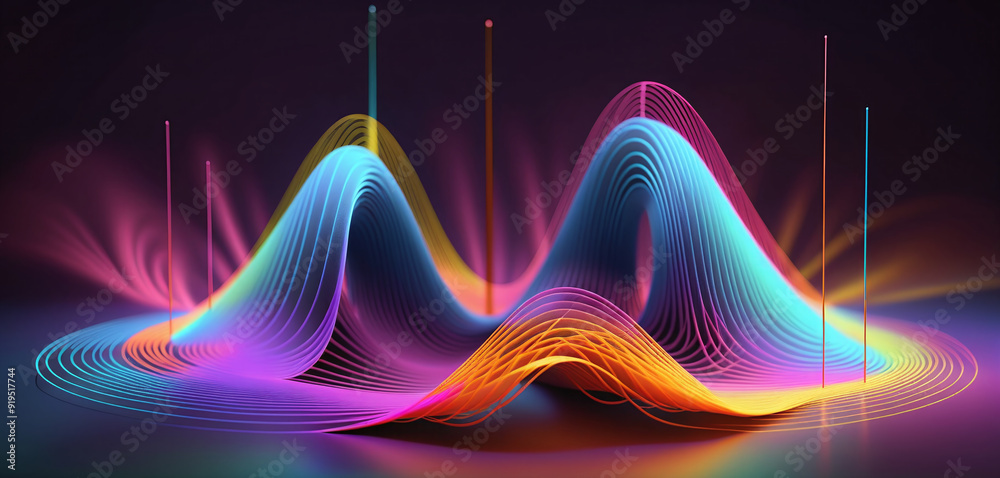 Illustrative visualization of radio waves around a transmitting and ...