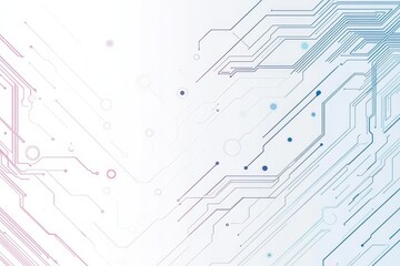 Poster - An illustration of a computer motherboard with circuit board electronic elements. Technology, engineering concept, computer technology image. Illustration of a motherboard integrated with computing.