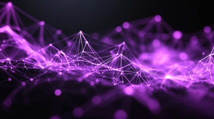 Poster - Particles background with connecting dots and lines. Plexus effect. Colorful abstract music background.