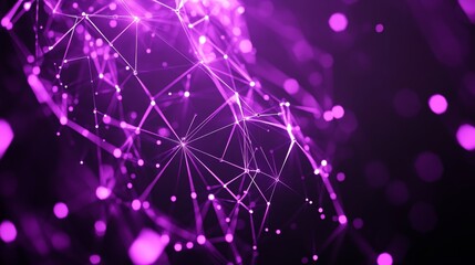 Poster - Background with a colorful abstract music. This background has a Plexus effect. It is made up of dots and lines connected with dots.