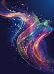 Poster - A colorful background with glitter and glowing lights, featuring an abstract design