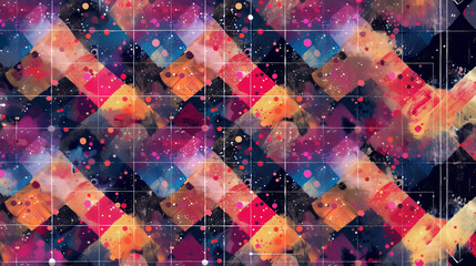 Wall Mural - Galactic pattern abstract background, ideal for technology, science, and music themes