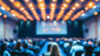 © Daniel - Blurred photo of conference hall with attendees in abstract banner