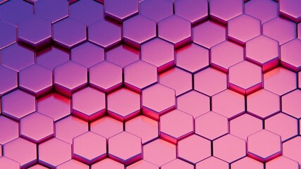 Aufkleber - Modern Hexagonal Tiles with Gradient Lighting