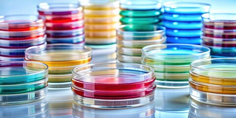 Aufkleber - Genetic laboratory petri dishes for infection analysis, genetic, laboratory, petri dish, infection, analysis, science