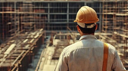 100. A construction foreman overseeing a building project on-site