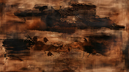 Poster - Grunge effect created by brown and black paint in abstract background