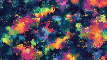 Aufkleber - Abstract background design forming a modern pattern of colorful geometric shapes