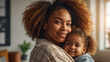 © tanya78 - African American woman with little daughter at home parenting