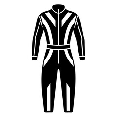 Wall Mural - Racing suit silhouette art Vector