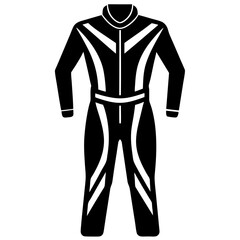 Wall Mural - Racing suit silhouette art Vector