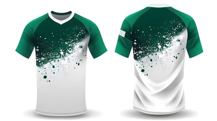 t shirt template on white background 