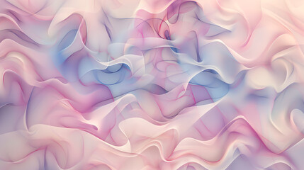 Aufkleber - Flowing fabric creating a smooth and elegant abstract pastel color background