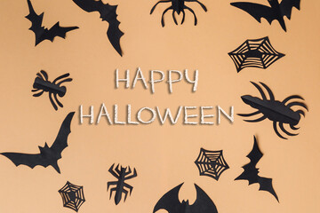 Wall Mural - A Halloween themed collage of bats