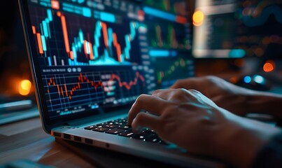 Poster - Trading Analysis on Laptop